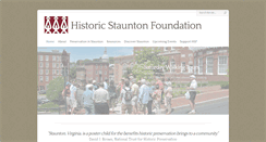 Desktop Screenshot of historicstaunton.org